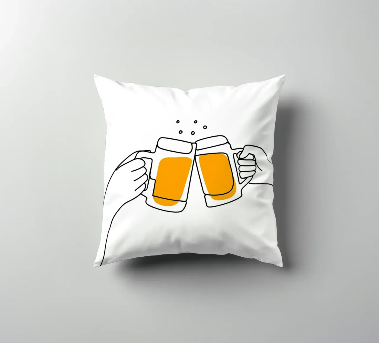 Salute 3 Line Art minimalista cuscino da Viv Line Art