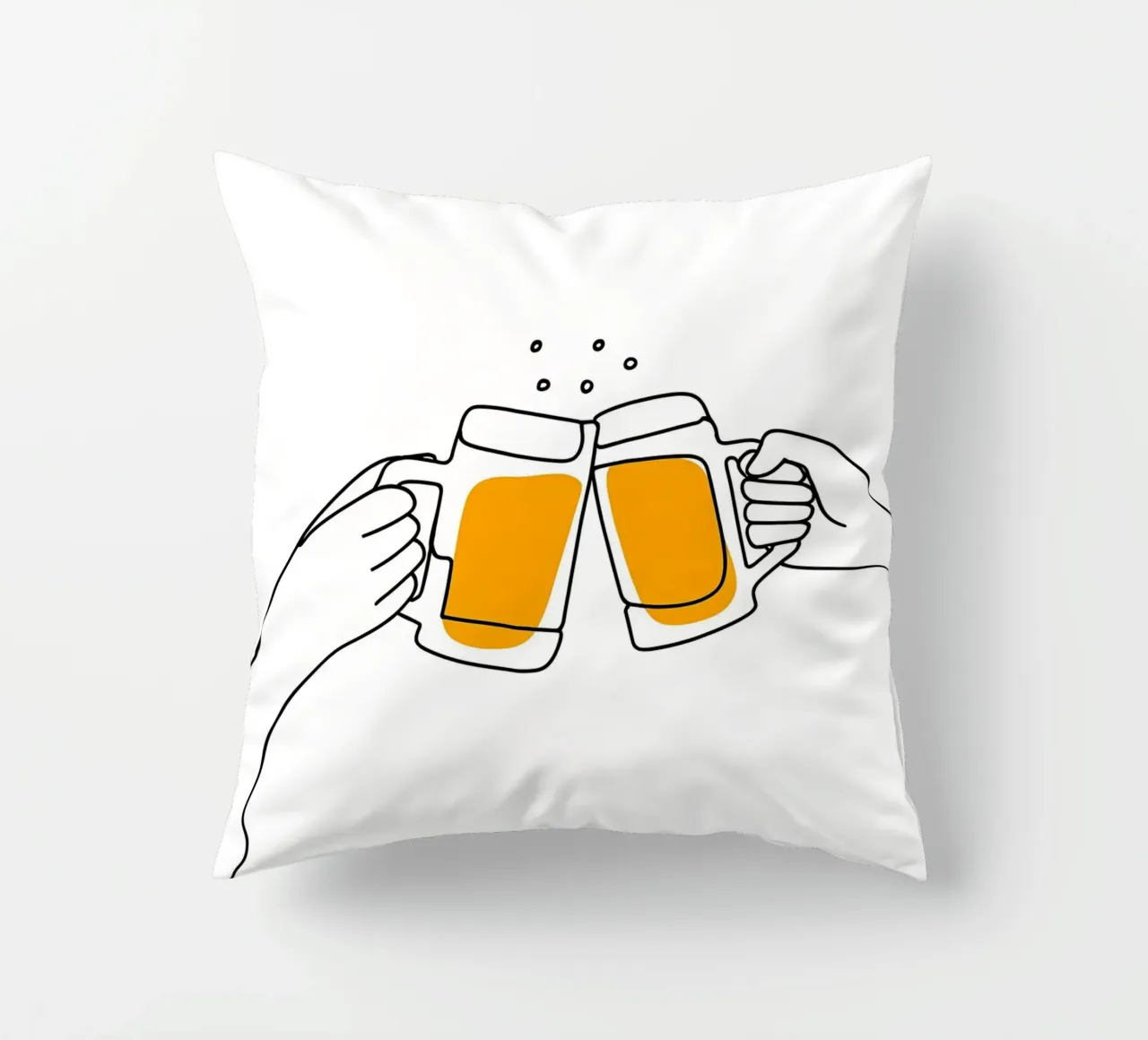 Salute 3 Line Art minimalista cuscino da Viv Line Art