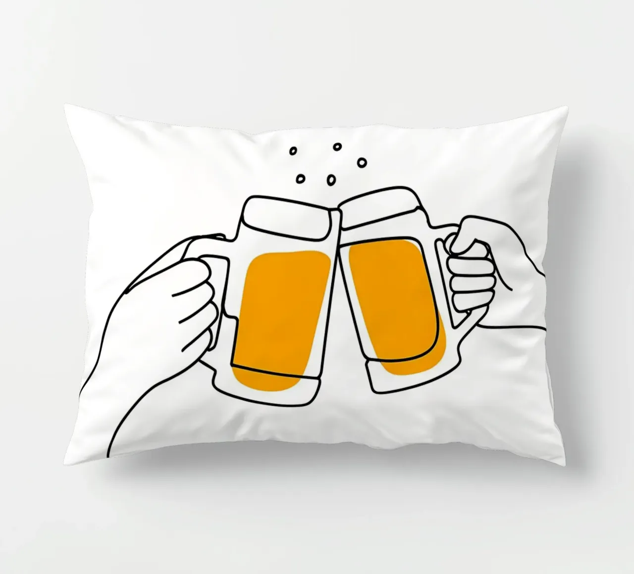Salute 3 Line Art minimalista cuscino da Viv Line Art