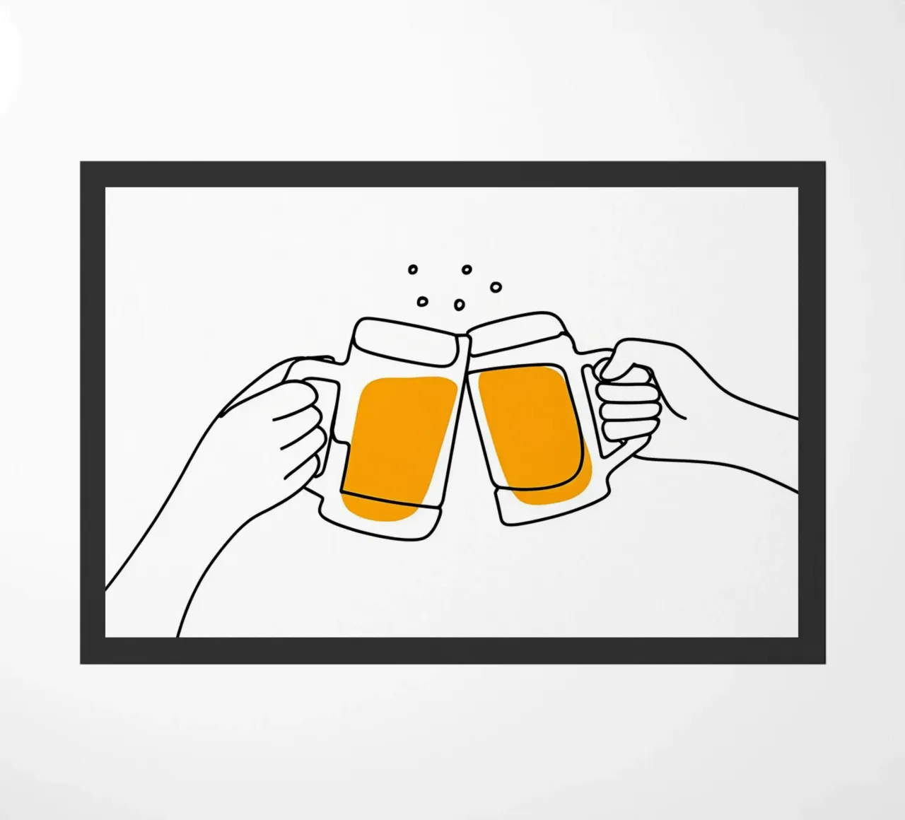 Salute 3 Line Art minimalista zerbino da Viv Line Art