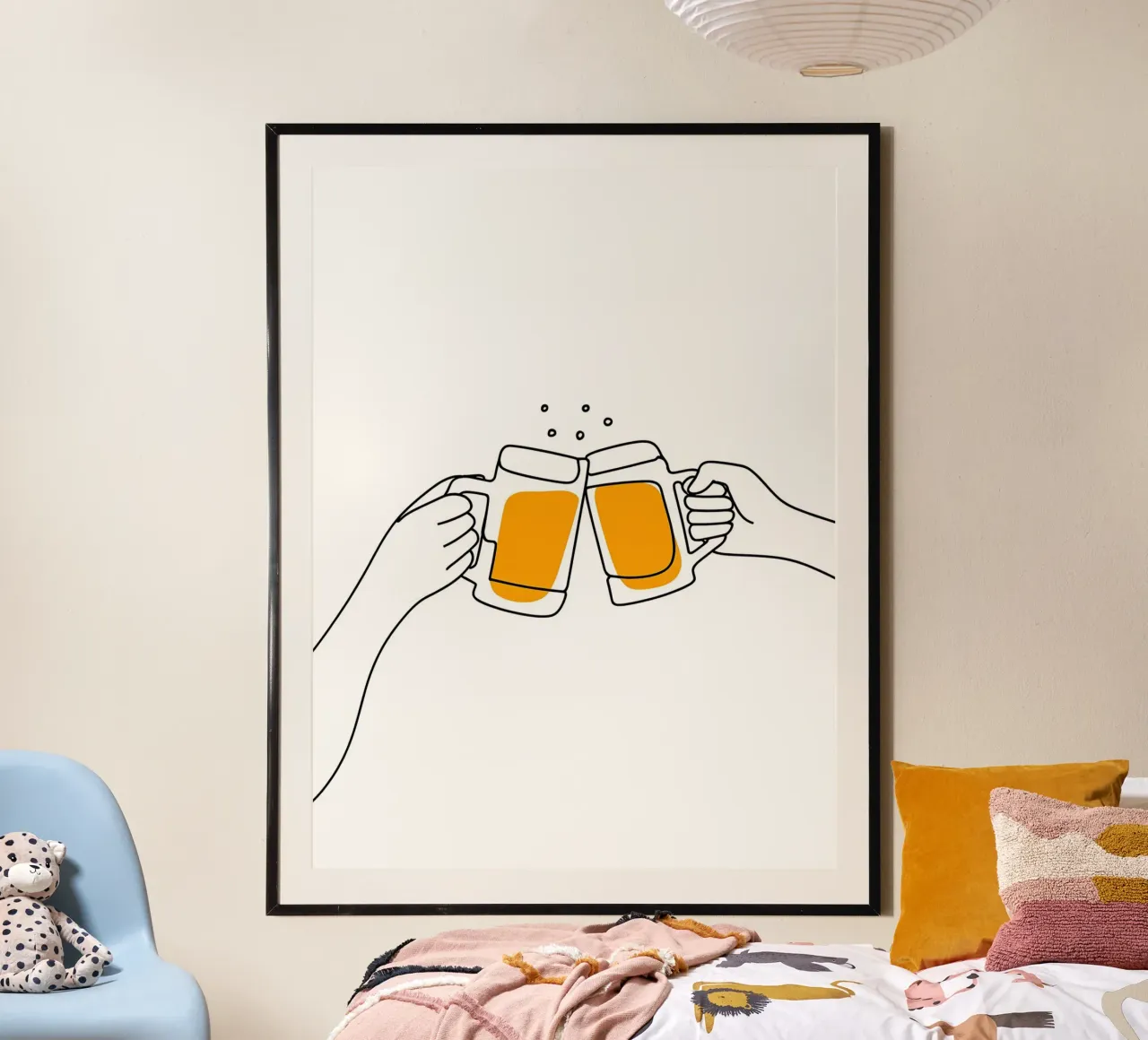 Cheers 3 Minimalist Line Art Hahnemühle von Viv Line Art