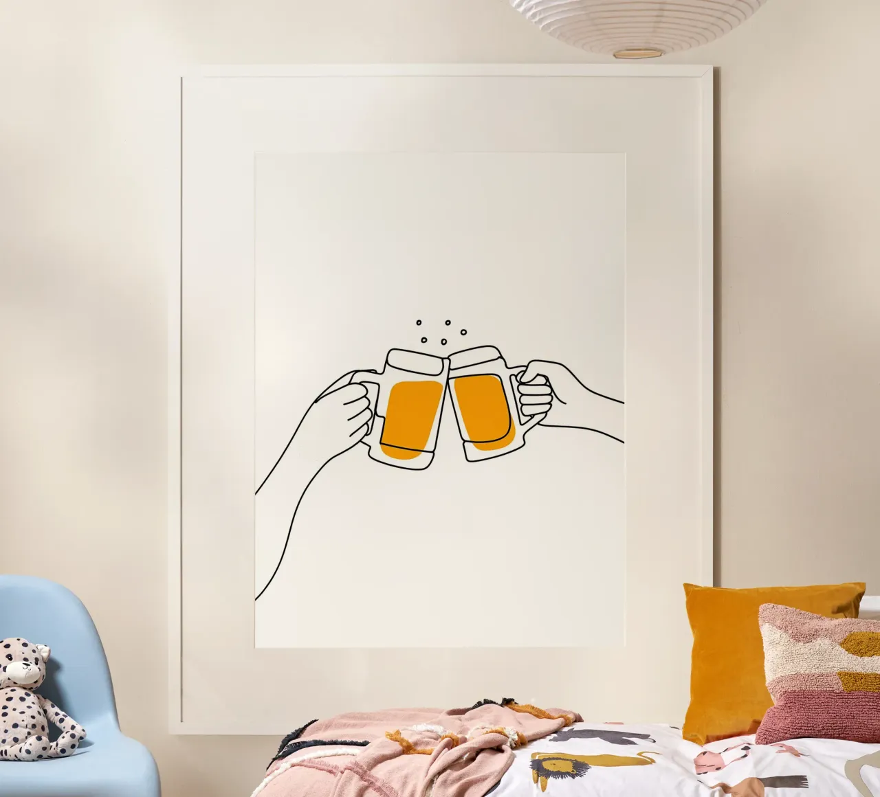 Cheers 3 Minimalist Line Art Hahnemühle von Viv Line Art
