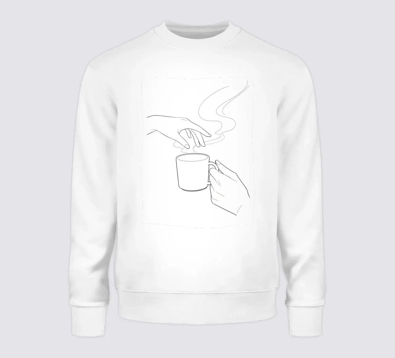 Linea d'arte minimalista di Give Me A Coffee felpa da Viv Line Art