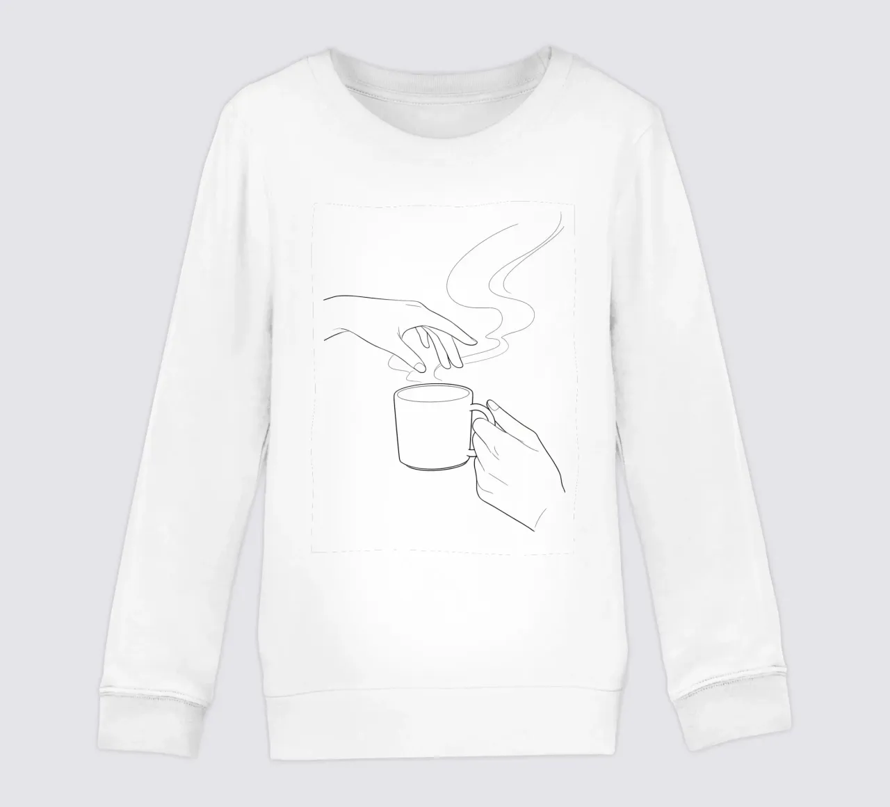 Linea d'arte minimalista di Give Me A Coffee felpa bambino da Viv Line Art