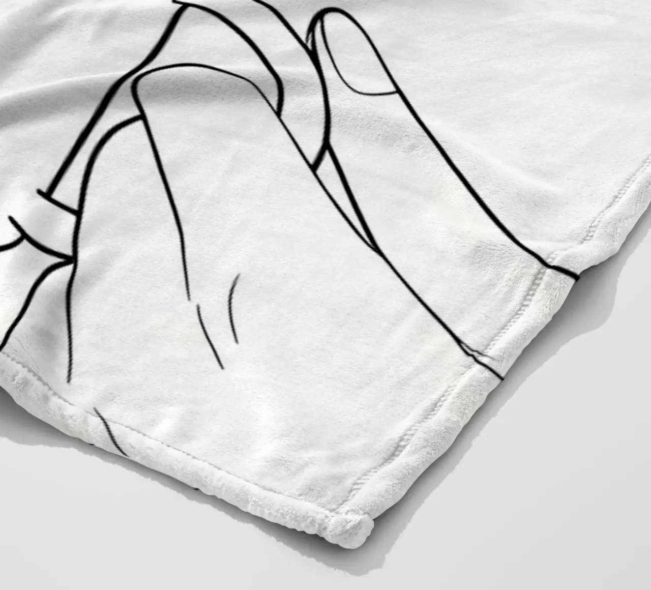 Linea d'arte minimalista di Give Me A Coffee coperta in pile da Viv Line Art