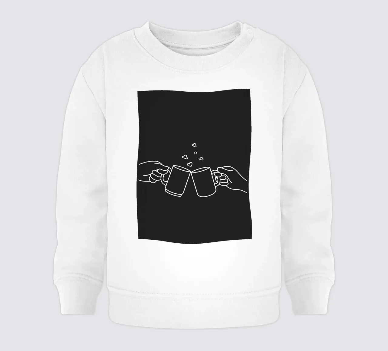 Cheers 2 Line Art minimalista felpa neonato da Viv Line Art