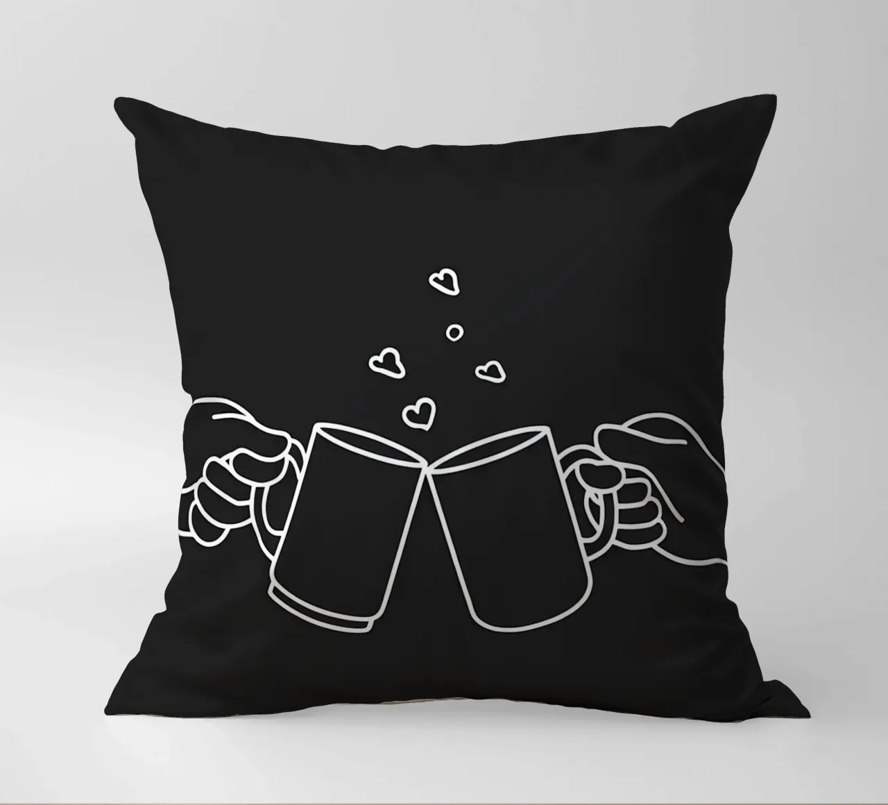 Cheers 2 Line Art minimalista cuscino da Viv Line Art