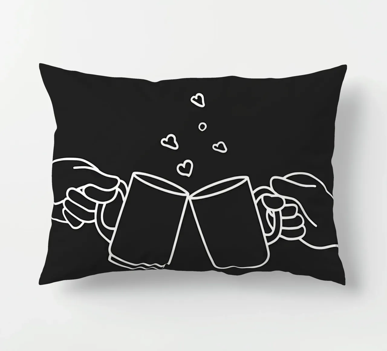 Cheers 2 Line Art minimalista cuscino da Viv Line Art