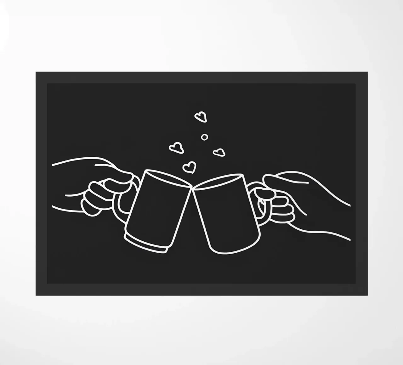 Cheers 2 Line Art minimalista zerbino da Viv Line Art