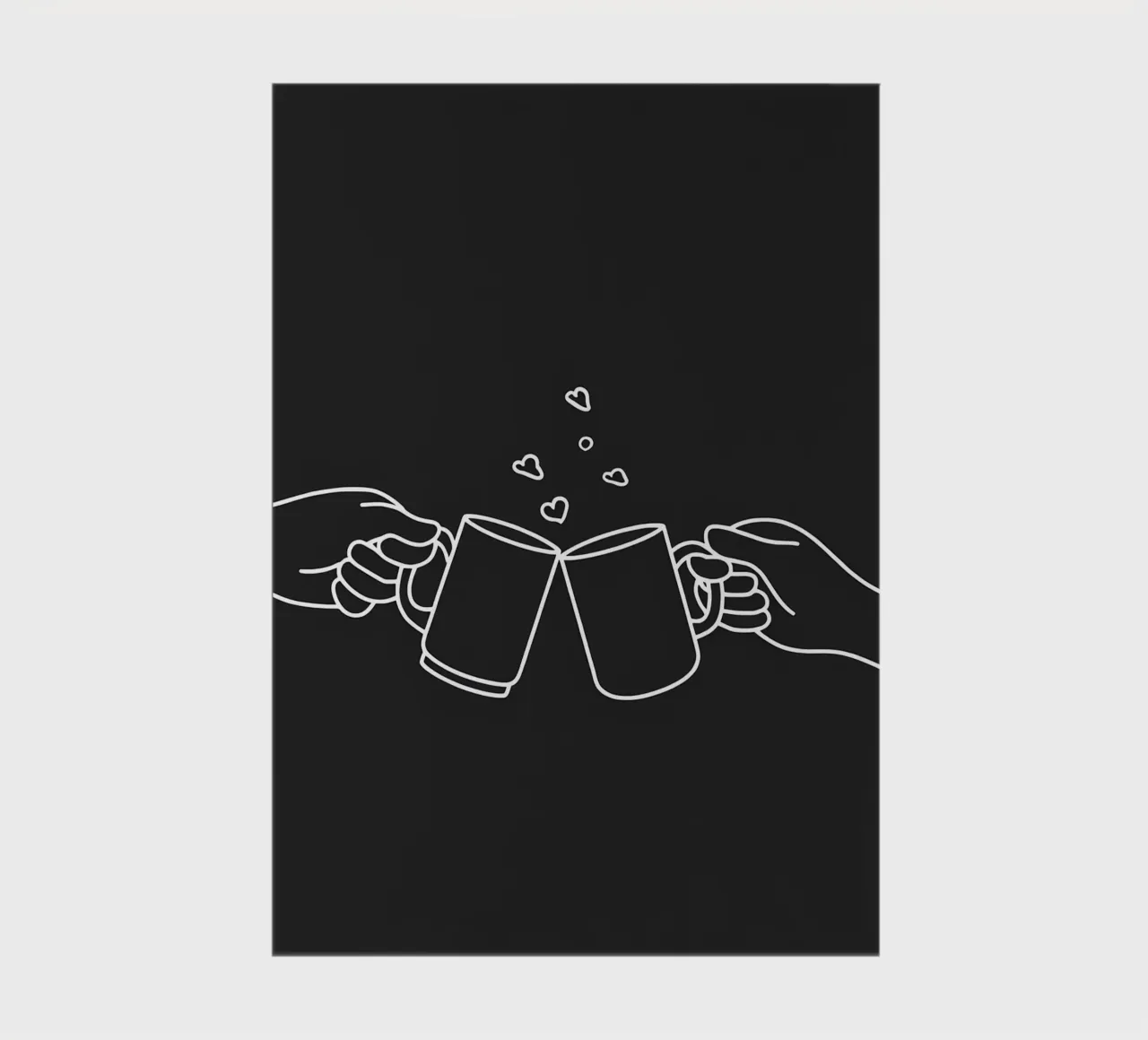 Cheers 2 Minimalist Line Art notebook by Viv Line Art