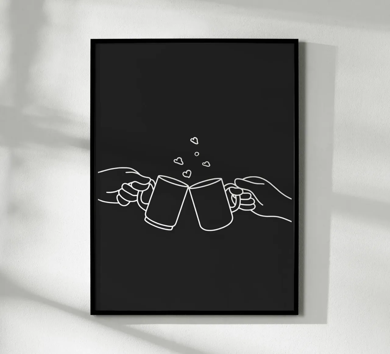 Cheers 2 Line Art minimalista poster da Viv Line Art
