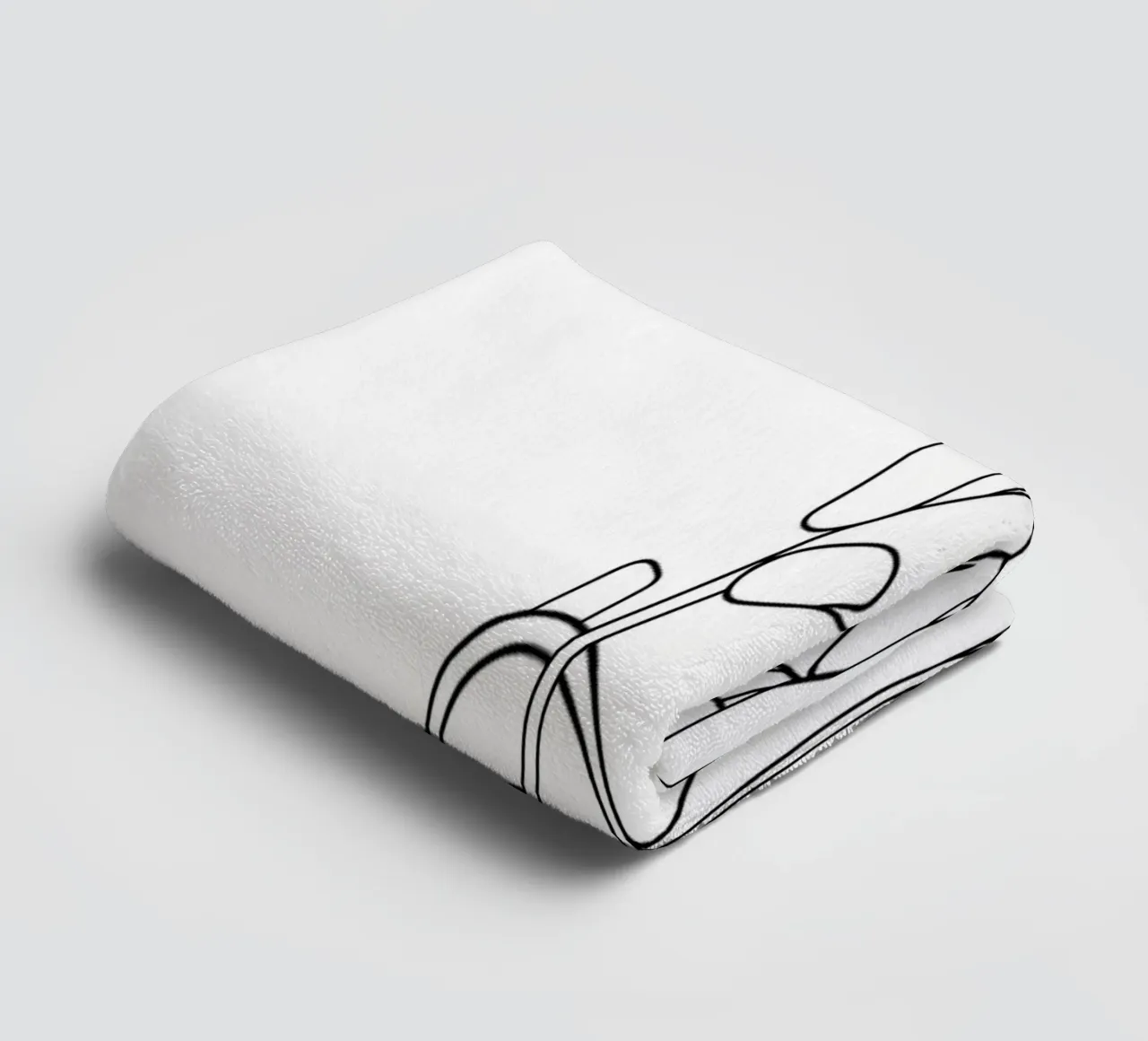 Tea Time Minimalist Line Art towel by Viv Line Art