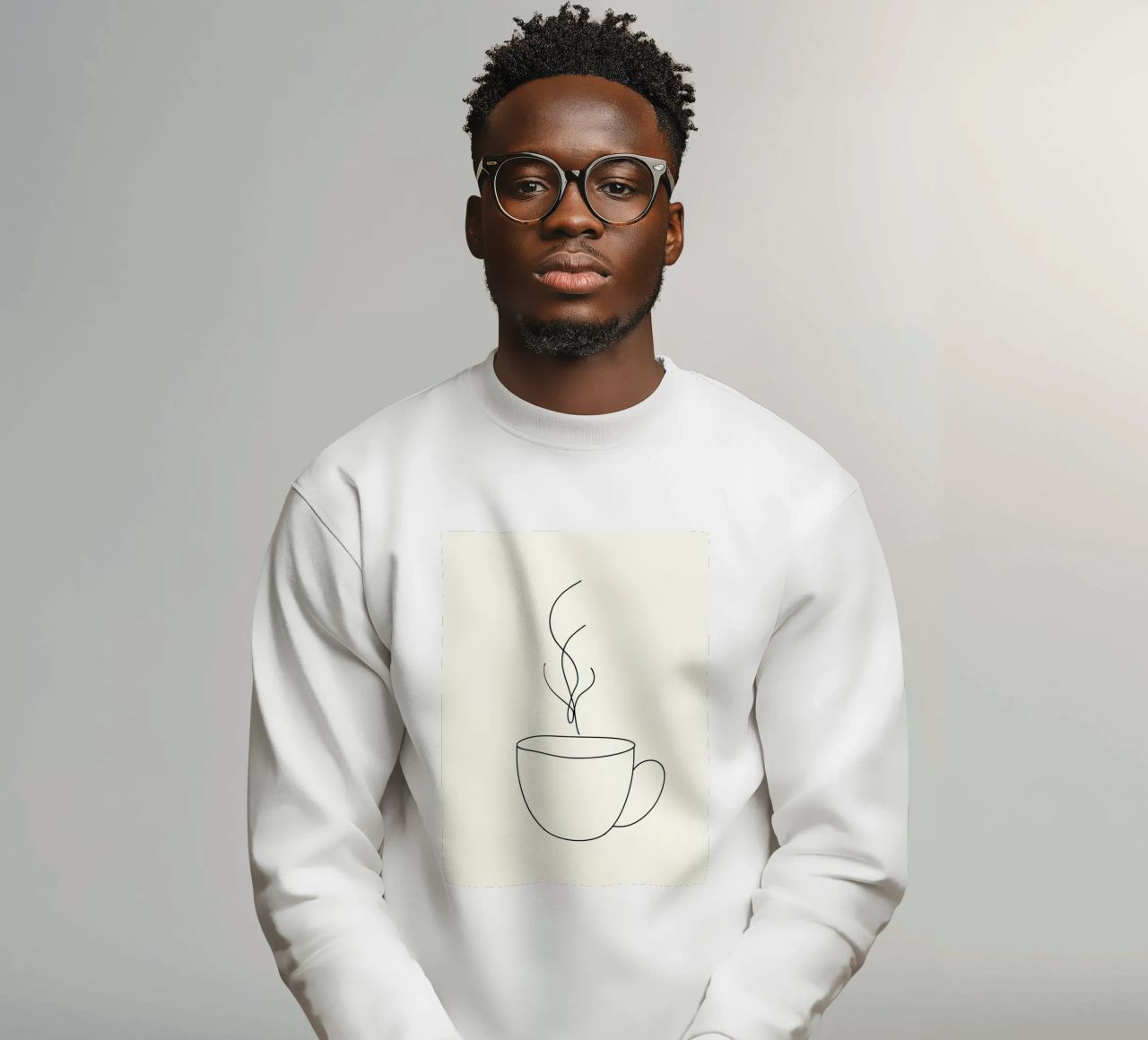 Tazza da caffè Line Art minimalista felpa da Viv Line Art