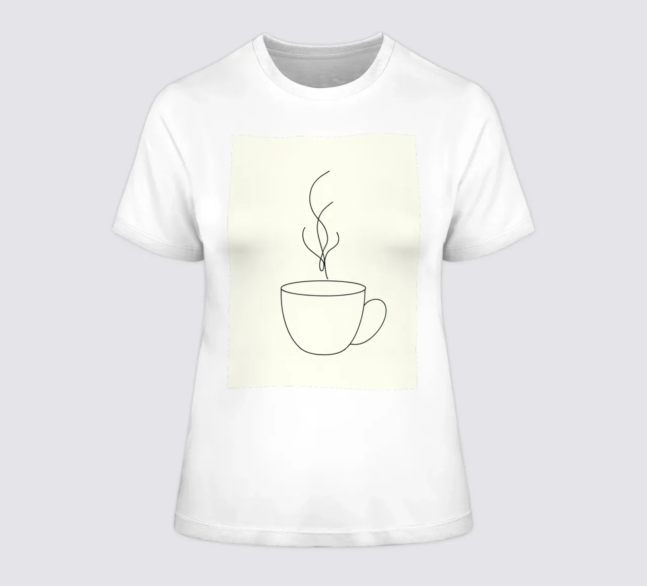 Taza de café Minimalist Line Art camiseta de mujer de Viv Line Art