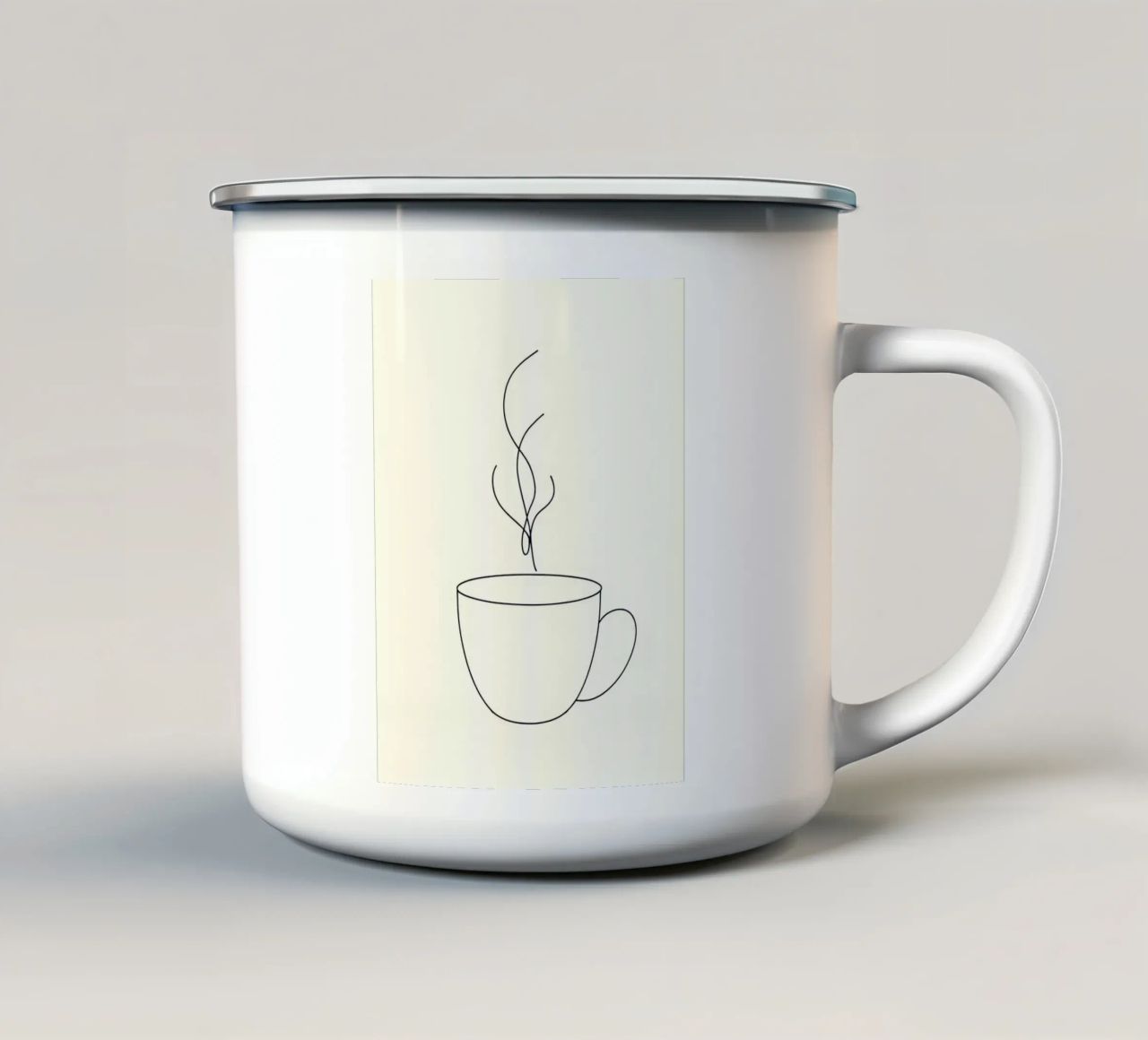 Tazza da caffè Line Art minimalista tazza in smalto da Viv Line Art
