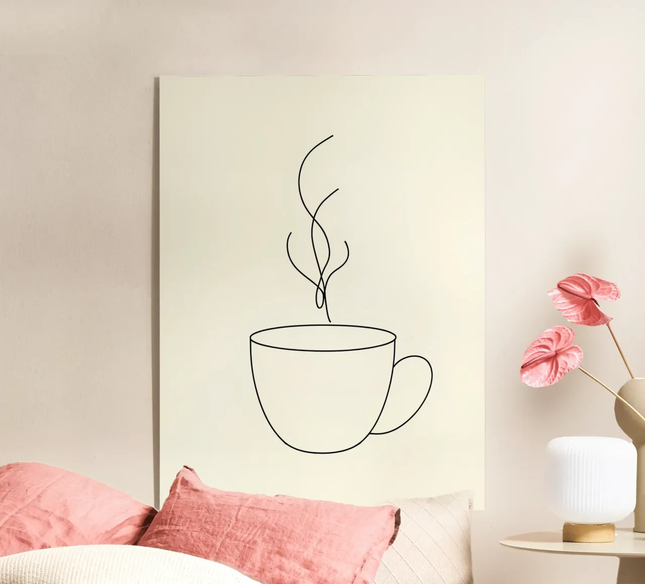 Tazza da caffè Line Art minimalista plexiglass da Viv Line Art