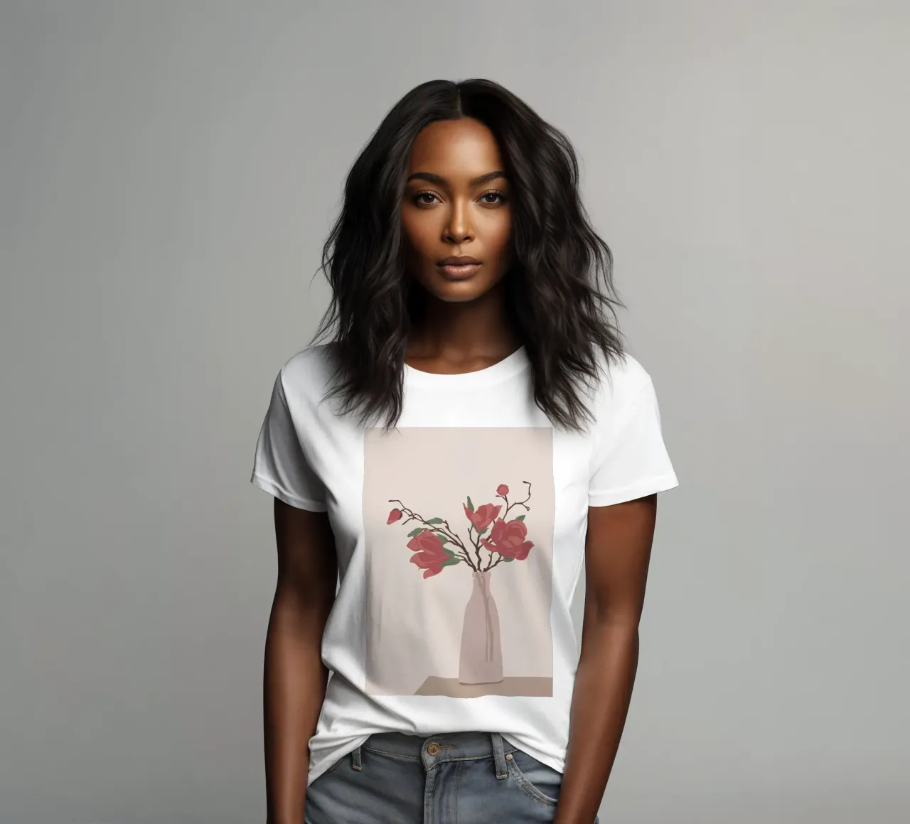 Vase women's fitted t-shirt by Flow Line