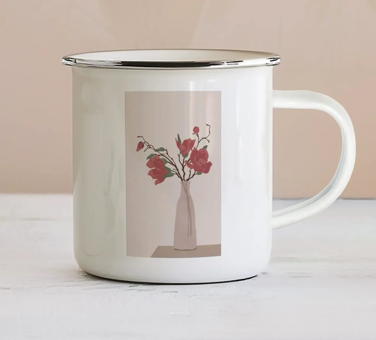 Vase tazza in smalto da Flow Line