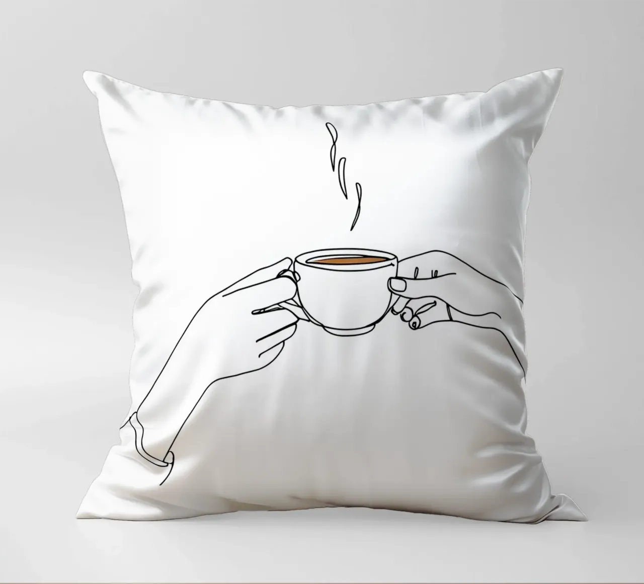Pausa caffè Line Art minimalista cuscino da Viv Line Art