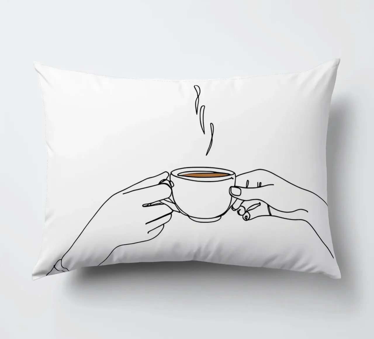 Pausa caffè Line Art minimalista cuscino da Viv Line Art