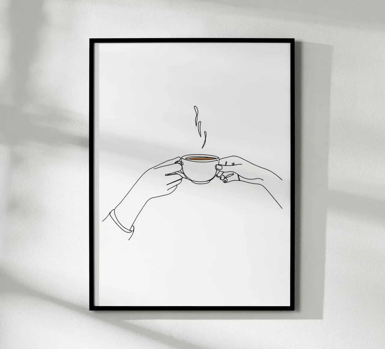 Pausa caffè Line Art minimalista carta hahnemühle da Viv Line Art