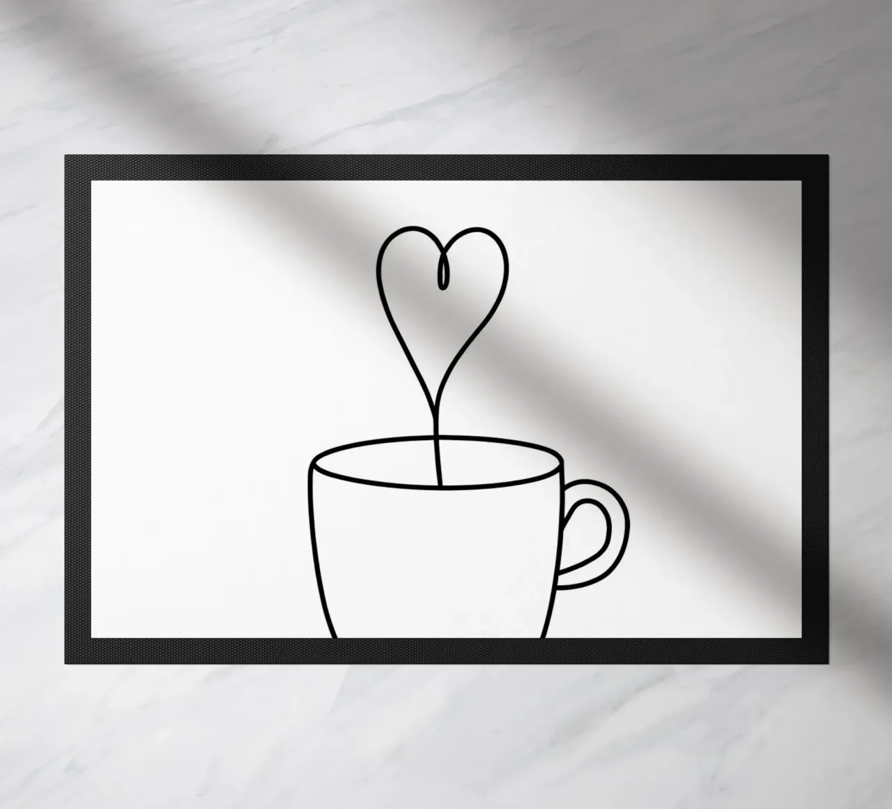Love For Coffee Minimalist Line Art paillasson de Viv Line Art