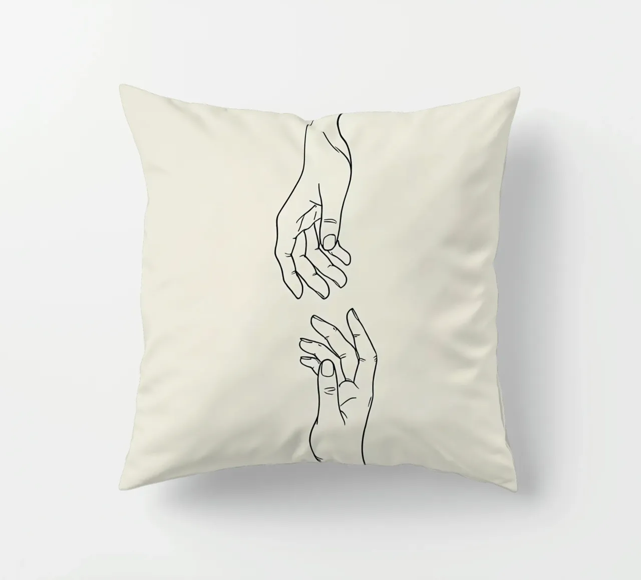 Hand Gesture Minimalist Line Art coussin de Viv Line Art