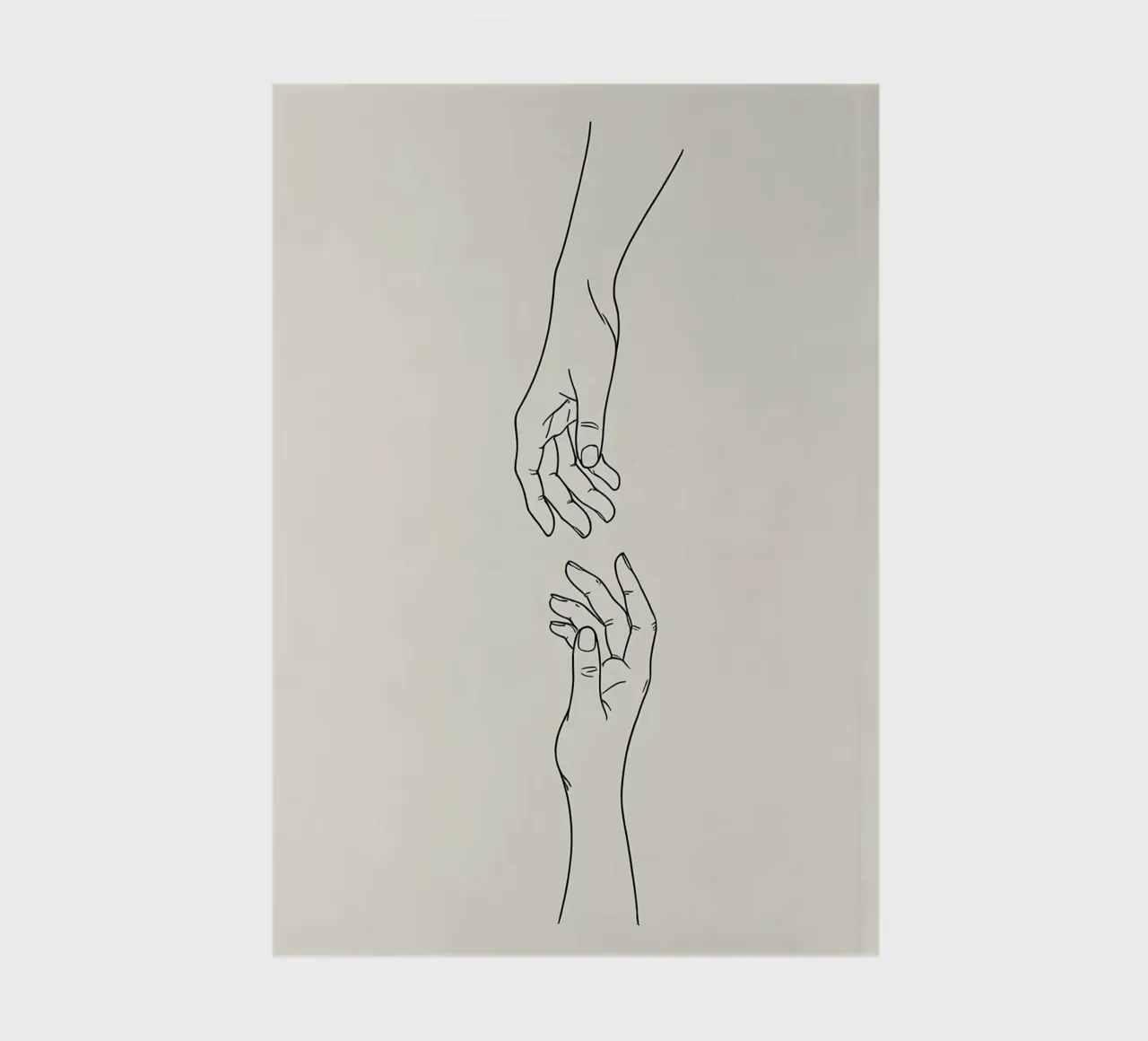Hand Gesture Minimalist Line Art notebook by Viv Line Art