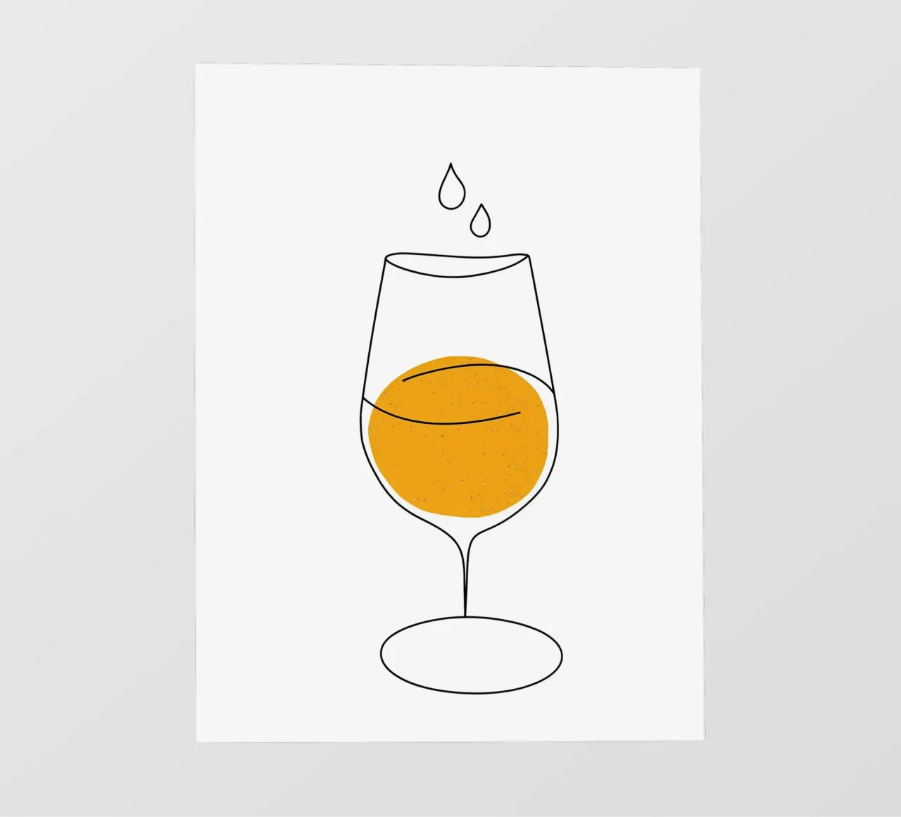 Line Art minimalista in vetro di vino telo in pvc da Viv Line Art