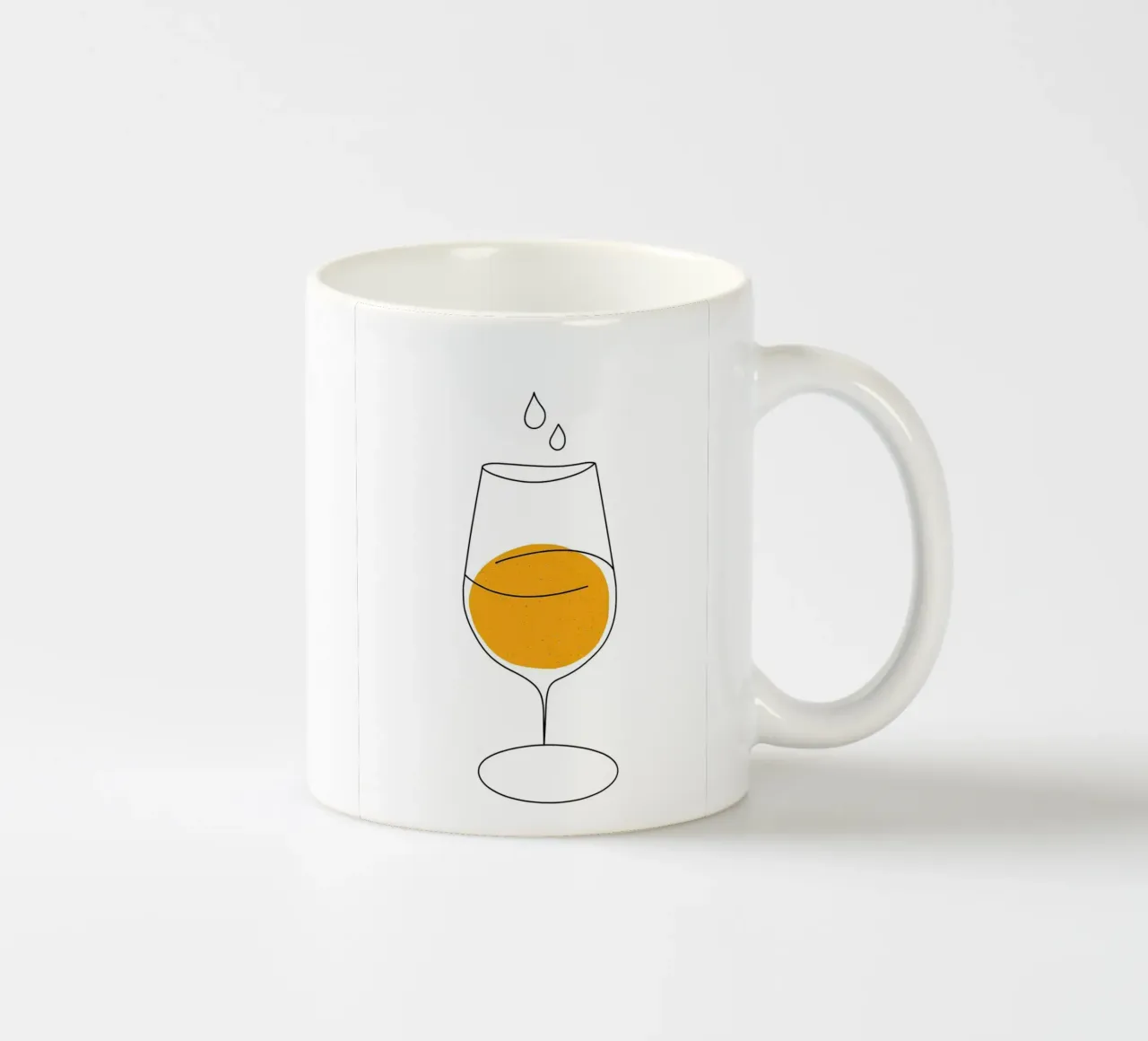 Line Art minimalista in vetro di vino tazza in ceramica da Viv Line Art