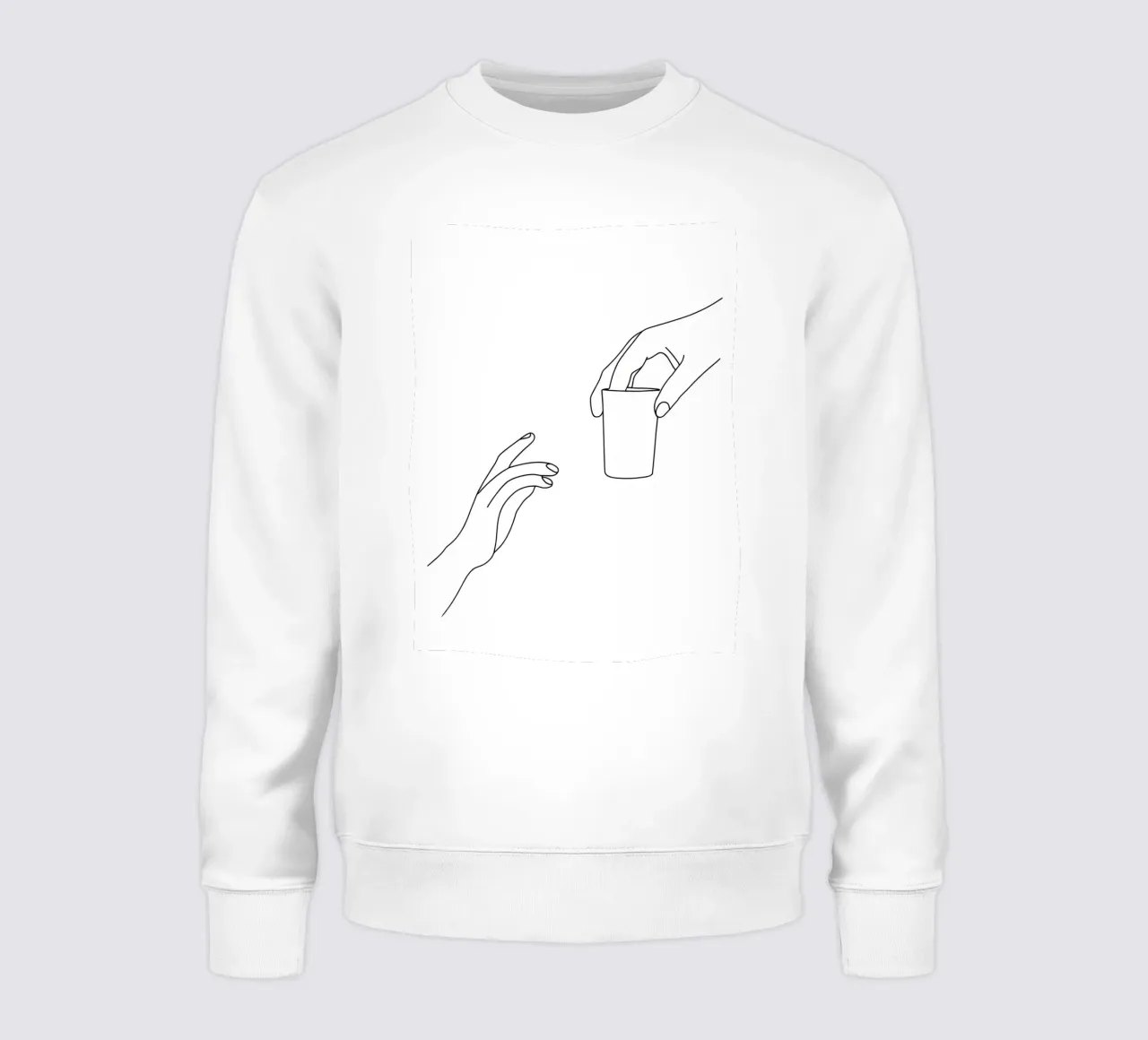 Un vaso de refresco Minimalist Line Art sudadera de Viv Line Art