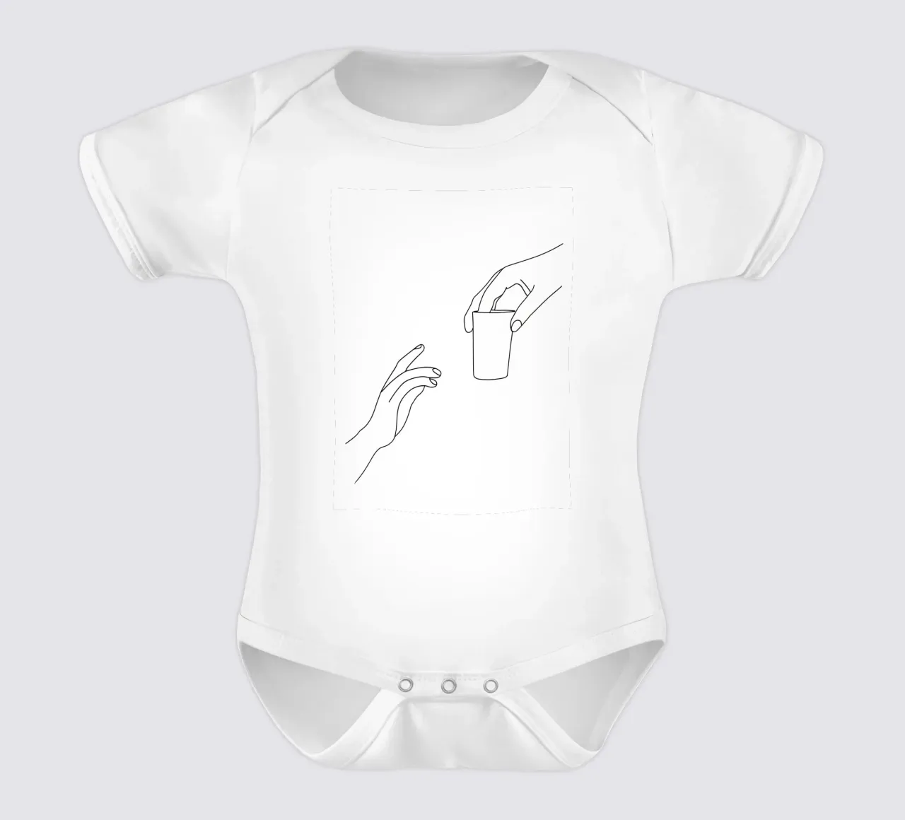 Un vaso de refresco Minimalist Line Art body de bebé de Viv Line Art