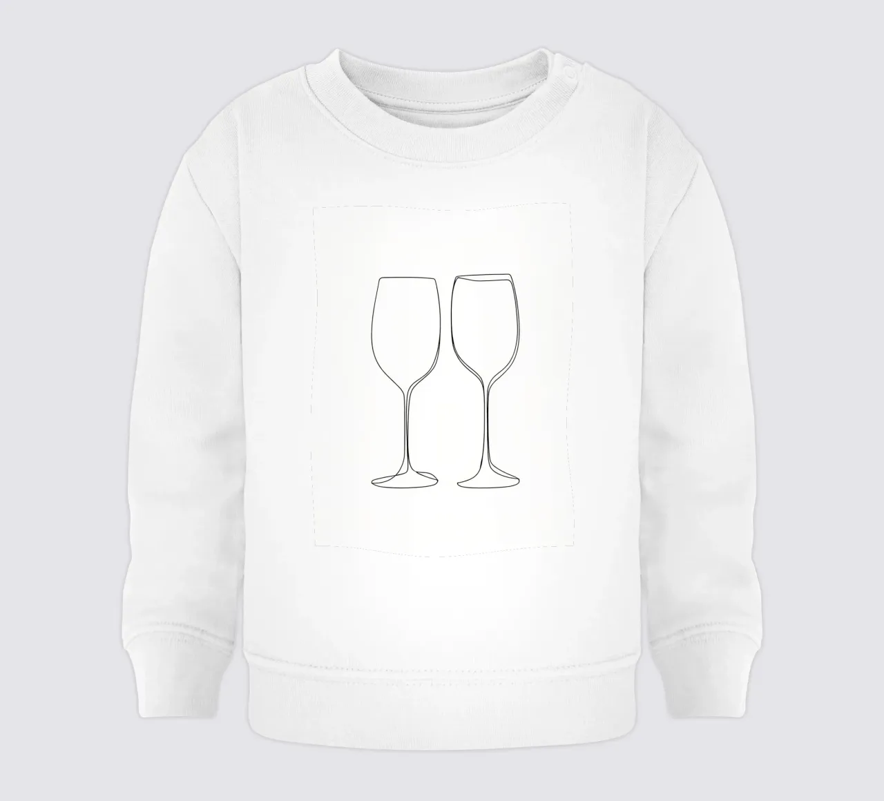 Bicchiere di vino Line Art minimalista felpa neonato da Viv Line Art