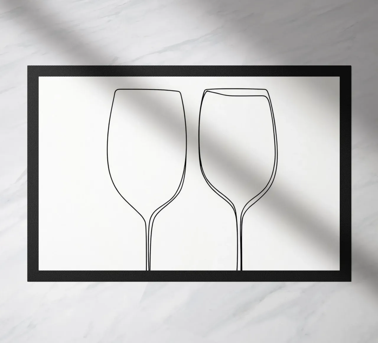 Bicchiere di vino Line Art minimalista zerbino da Viv Line Art