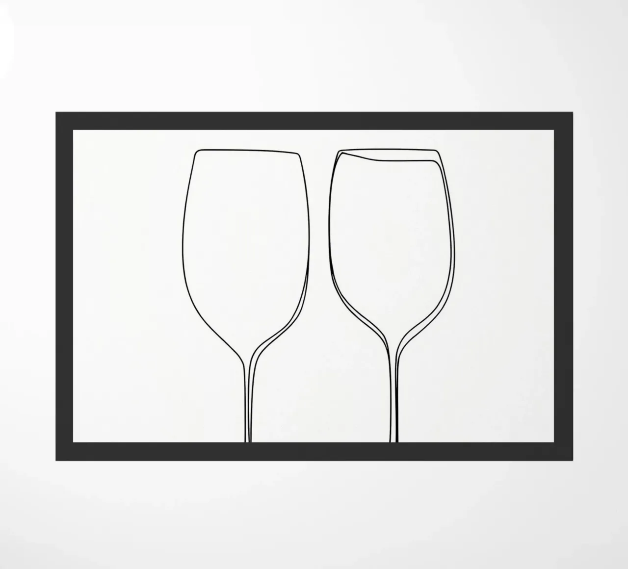 Bicchiere di vino Line Art minimalista zerbino da Viv Line Art