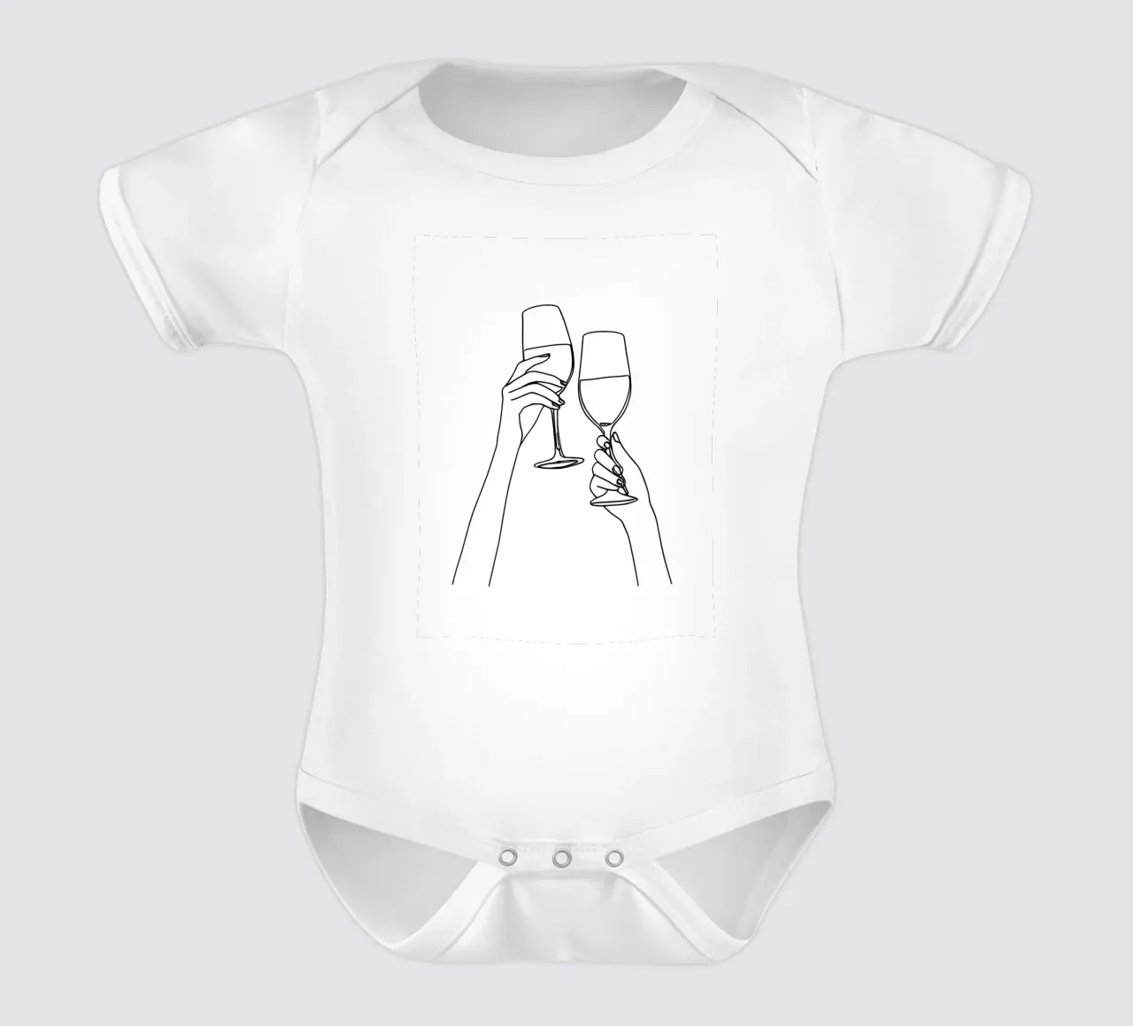 Salute 4 Line Art minimalista body neonato maniche corte da Viv Line Art