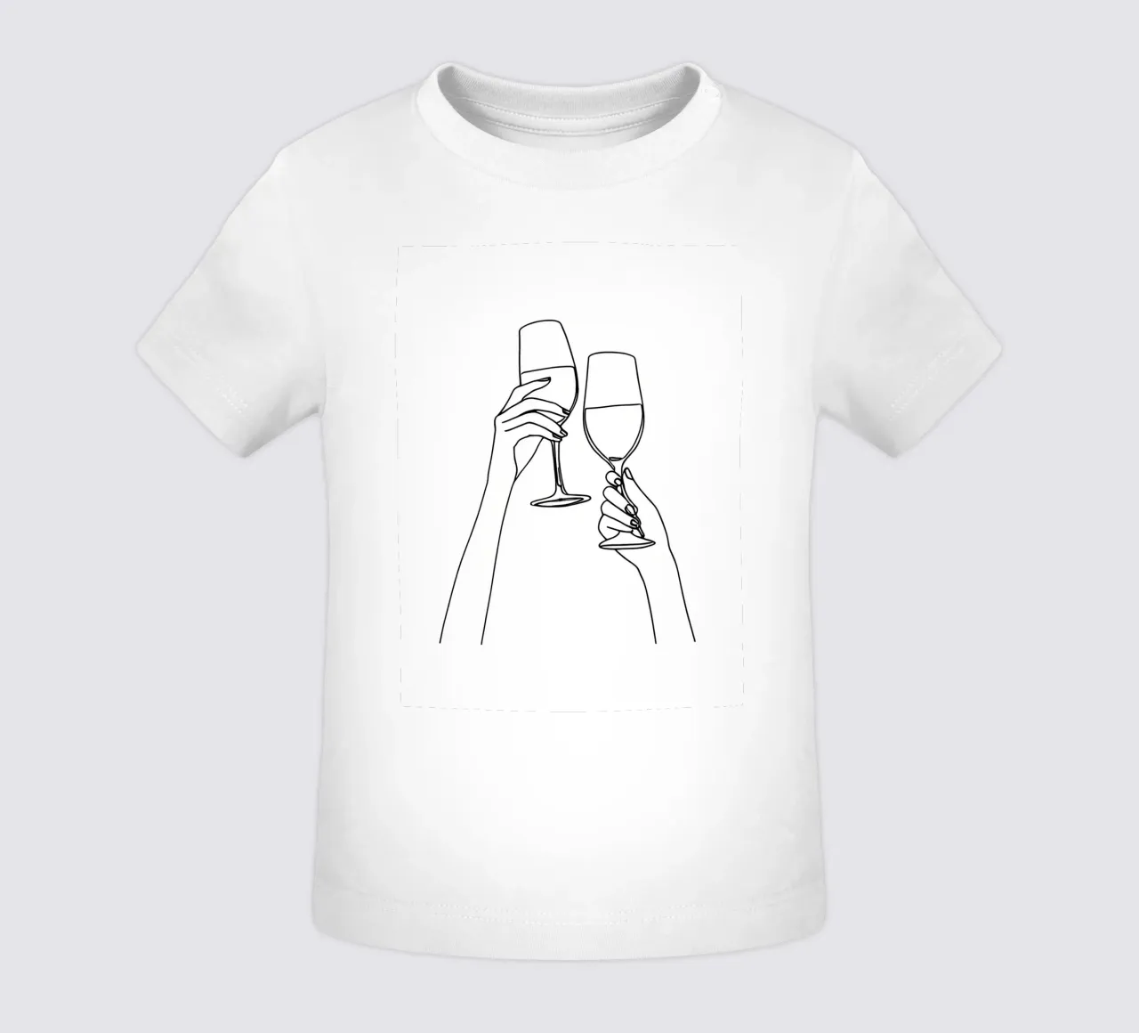 Cheers 4 Minimalist Line Art Baby T-Shirt von Viv Line Art