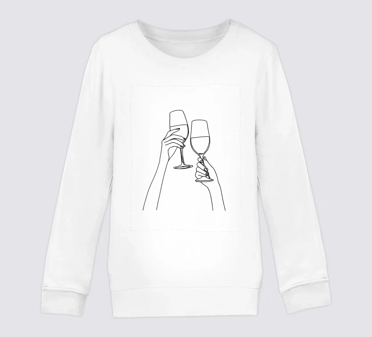 Cheers 4 Minimalist Line Art sweat enfant de Viv Line Art