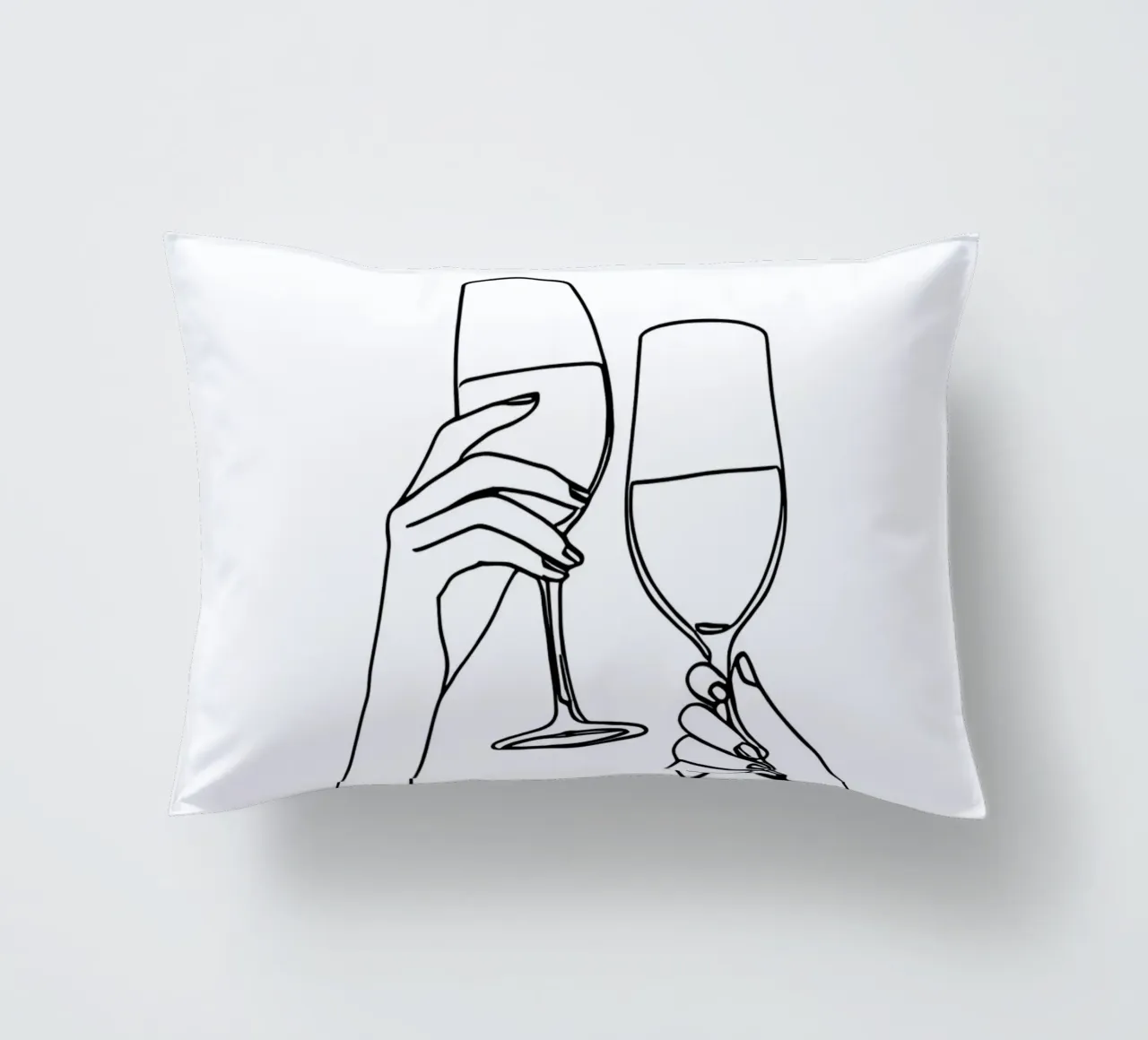 Salute 4 Line Art minimalista cuscino da Viv Line Art