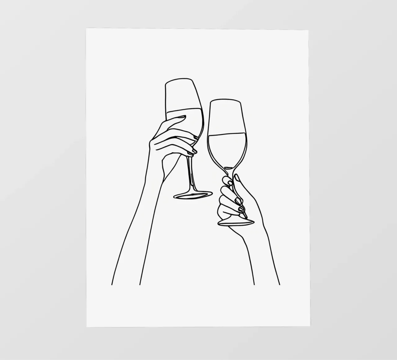 Salute 4 Line Art minimalista telo in pvc da Viv Line Art