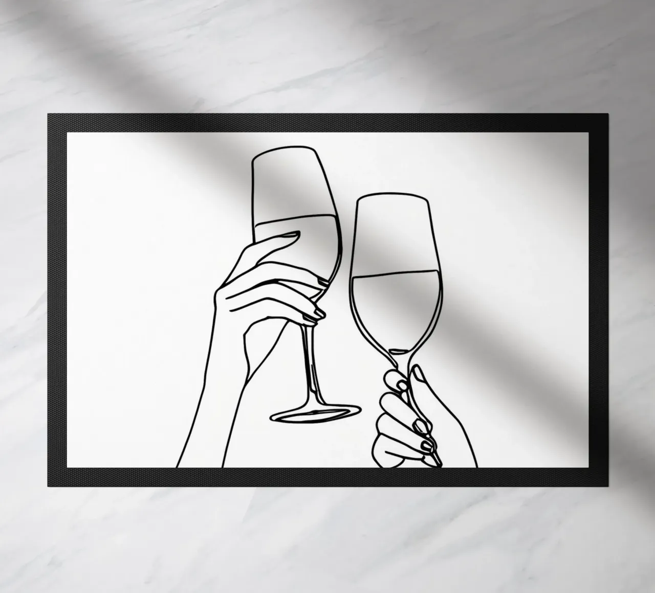 Salute 4 Line Art minimalista zerbino da Viv Line Art