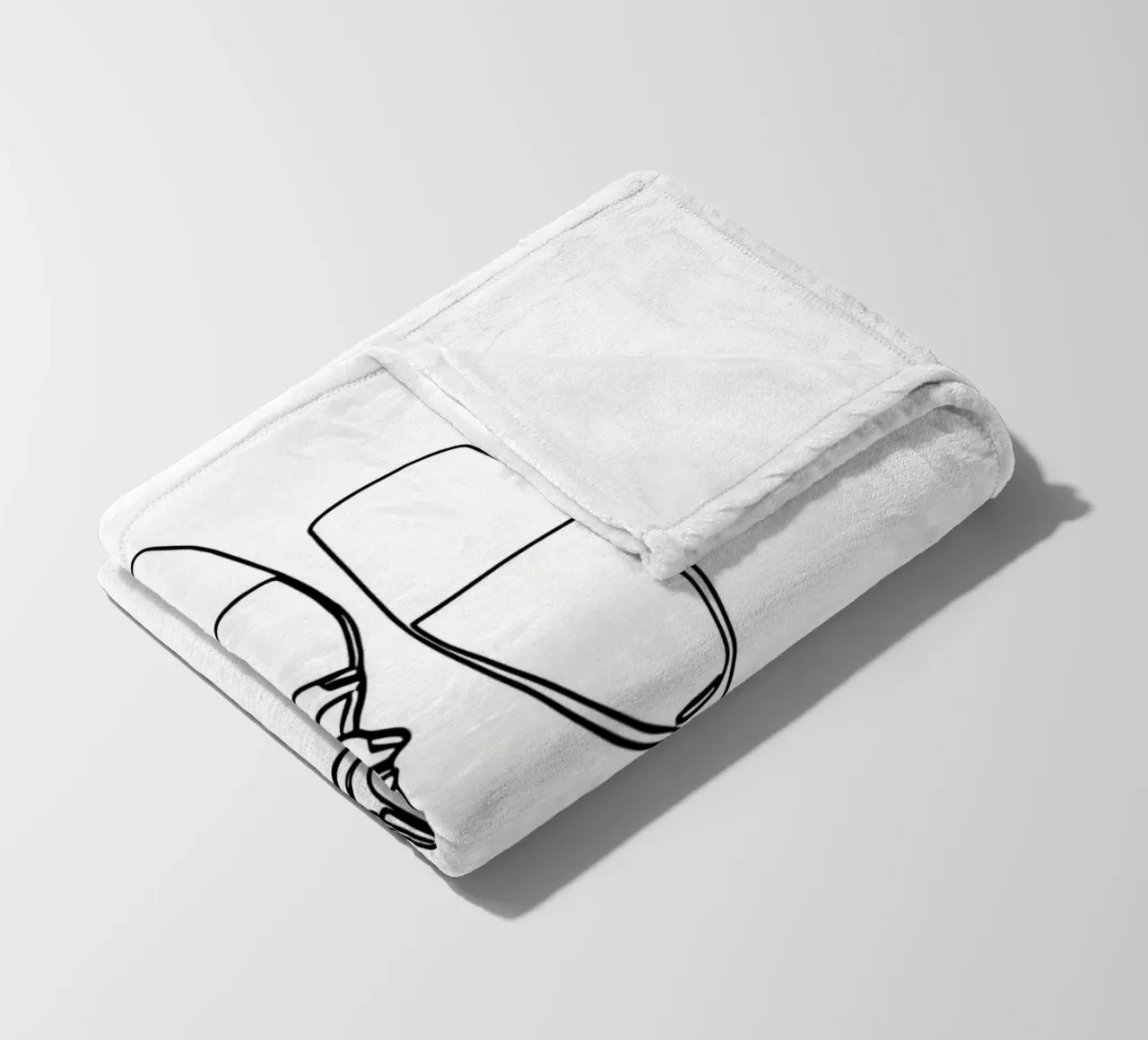 Salute 4 Line Art minimalista coperta in pile da Viv Line Art
