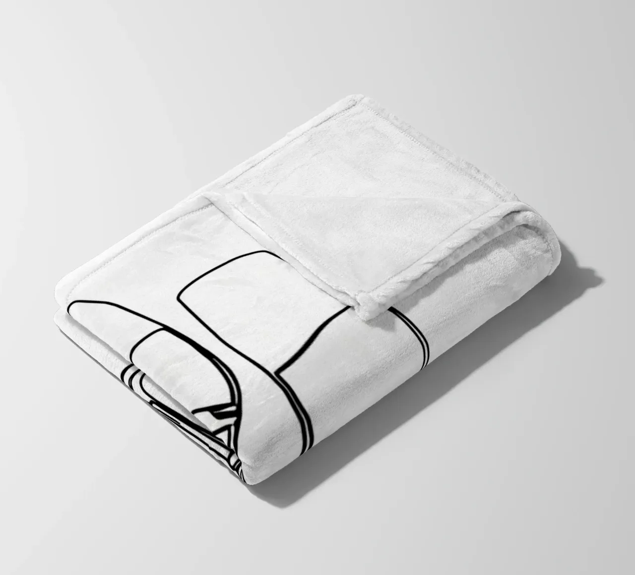 Salute 4 Line Art minimalista coperta in pile da Viv Line Art