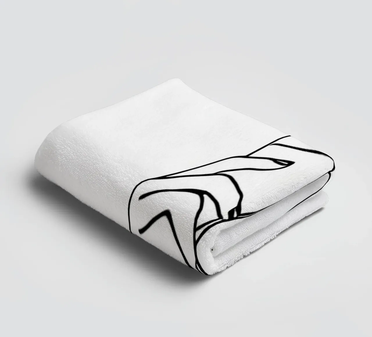 Cheers 4 Minimalist Line Art towel by Viv Line Art