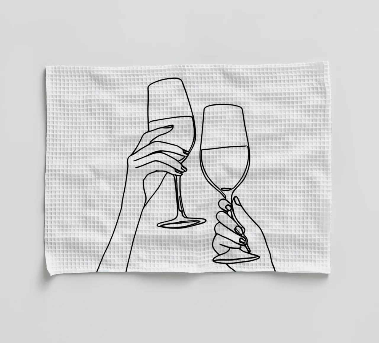 Cheers 4 Minimalist Line Art torchon de Viv Line Art