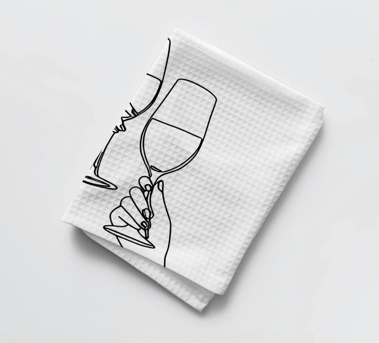 Cheers 4 Minimalist Line Art torchon de Viv Line Art