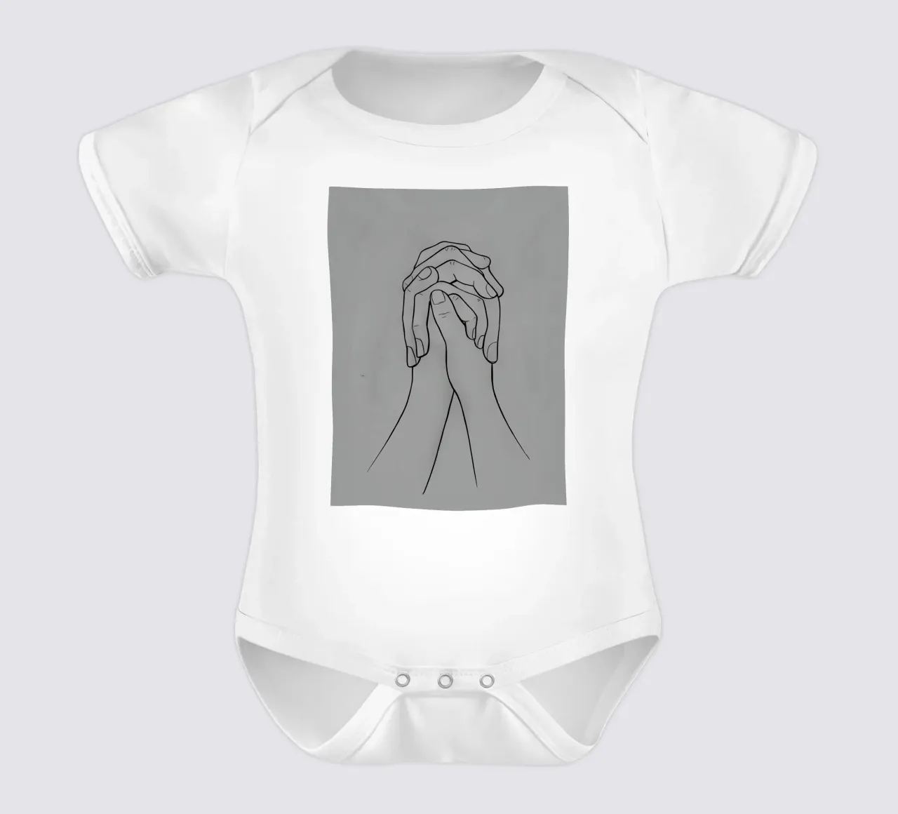 Togetherness Minimalist Line Art body bébé de Viv Line Art