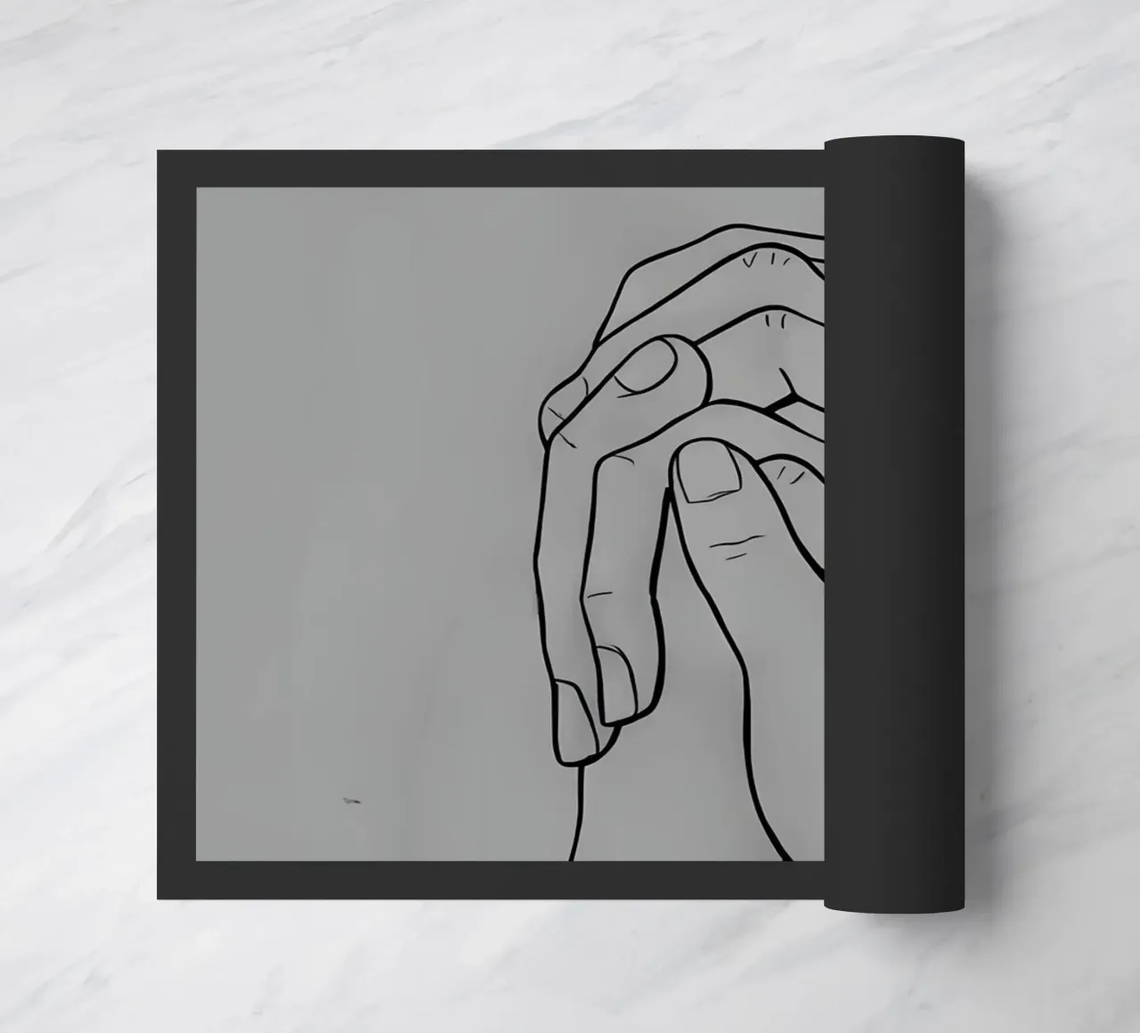 Arte lineare minimalista di Togetherness zerbino da Viv Line Art