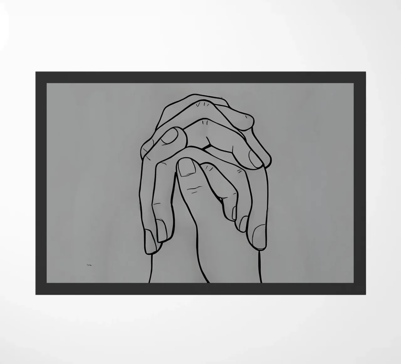 Arte lineare minimalista di Togetherness zerbino da Viv Line Art