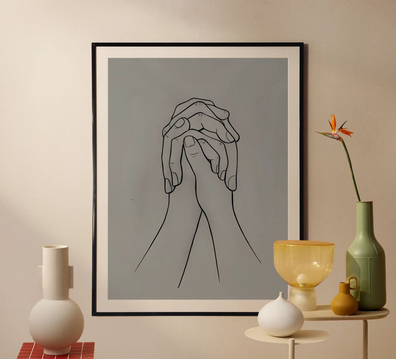 Zweisamkeit Minimalist Line Art Poster von Viv Line Art